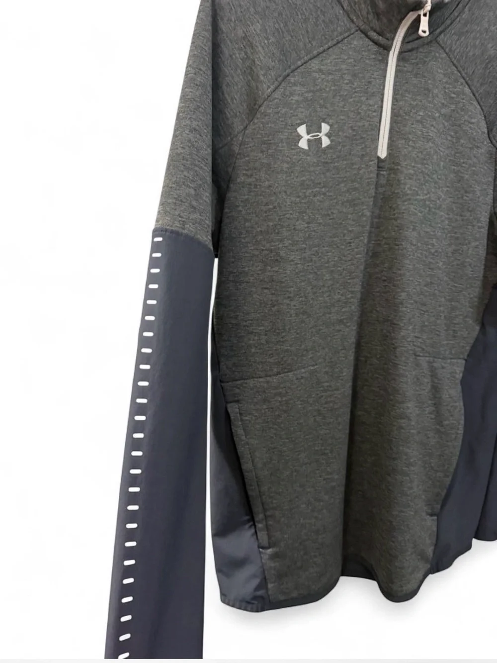 Under Armour Men's Heather Gray & Dark Gray Half-Zip Performance Jacket